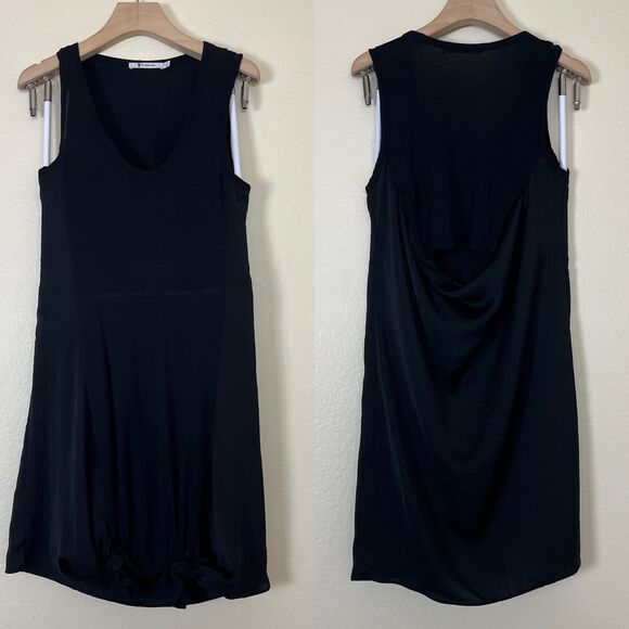 T Alexander Wang Women Size XS Black Mini Tank Tunic Dress Minimalist Casual - Picture 4 of 14
